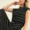 Outlet 🧨 Cupshe Tuesday Striped Cap Sleeve Midi 👗 Dress ⭐