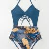Hot Sale 💯 Cupshe Zoie Floral Cutout Twist One Piece 🩱 Swimsuit 😍