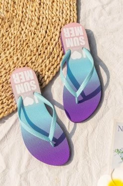 Cheap 🧨 Cupshe ☀️ Summer Love Gradient Flip Flops 👍