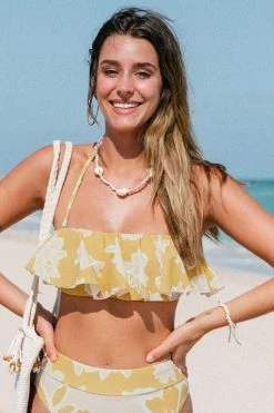 Buy π― Cupshe Delicate Expressions Flounce Bandeau βοΈ