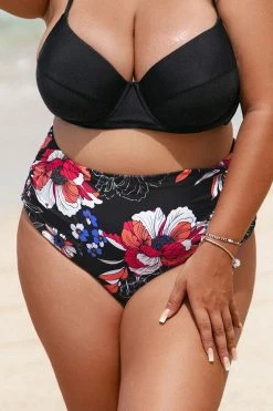 Outlet 👍 Cupshe Elizabeth Floral Plus Size 👙 Bikini Bottom 🤩