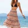 Cheap 🎁 Cupshe Judith Chevron Print Cover Up Skirt 🧨