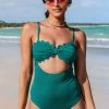 Cheap 💯 Cupshe Seaside Holiday Scalloped Cutout One Piece 🩱 Swimsuit ✔️
