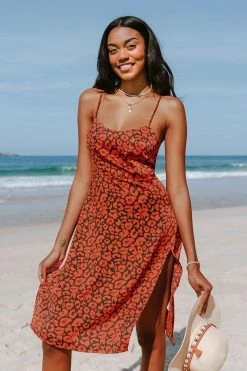 Best Pirce 👍 Cupshe Camryn Lace Up Back Slip 👗 Dress ✔️