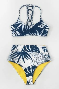 Best reviews of 🎉 Cupshe Blue and White Leafy High Waisted 👙 Bikini ✔️ -Cupshe Online Shop 1 1a5bdccd ae10 4b8e 988e a22c1b8aaa95