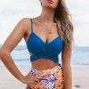 Flash Sale 🛒 Cupshe ☀️ Summer Dream Blue Wrap And Floral High Waisted 👙 Bikini 🛒