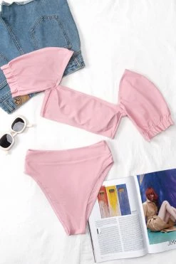 Hot Sale 🌟 Cupshe Sidney Square Neck Short Sleeve High Waisted 👙 Bikini 👏 -Cupshe Online Shop 1 1ef17935 19fb 43a6 b82e d1582ffbe211