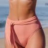 Cheapest 😍 Cupshe Noelia Pink Mid Waisted Belt 👙 Bikini Bottom 🛒