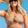 Best reviews of 👏 Cupshe Josie Leopard Bowknot Plus Size 👙 Bikini Top 💯