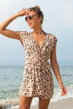 Best Pirce ❤️ Cupshe Fallon Leopard V-neck Sleeveless 👗 Dress 🛒