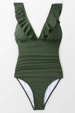 Wholesale 🧨 Cupshe Moss Green Ruffle One Piece 🩱 Swimsuit 😀 -Cupshe Online Shop 1 23a19d1c 0775 493b 97dc aef15636a952