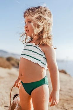 Cupshe Online Shop 32 Best deal π Cupshe Green Striped Smocked π Bikini For Toddler Girls and Girls π