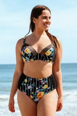 Best deal π Cupshe Catherine Floral Underwire Plus Size π Bikini Top β