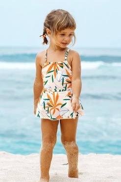 Wholesale ✔️ Cupshe Macey Ruffle Crisscross Tankini For Toddler Girls And Girls ⭐