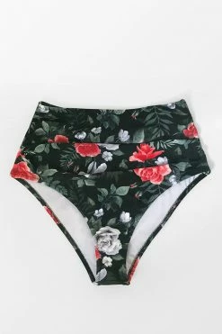 Discount 🛒 Cupshe Red Floral High-Waisted 👙 Bikini Bottom 💯 -Cupshe Online Shop 1 25b4cbd6 612b 45e4 af1d f2810878b7ff