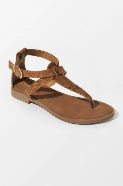 Promo 👏 Cupshe Baja Brown Open Toe Thong Strap Sandals 🌟