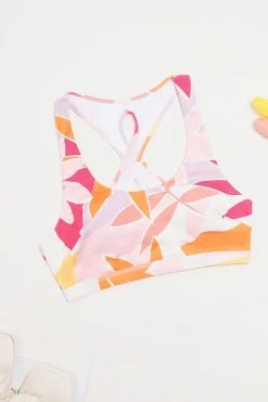 Coupon 😍 Cupshe Drini Abstract Print Crisscross Back Sports Bra 🎁 -Cupshe Online Shop 1 2 58509f13 6227 4edd 8898 49a0e7c8f847