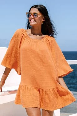 Best Sale π Cupshe Sarina Round Neckline Ruffled Cover Up π
