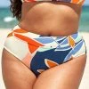 Wholesale 👏 Cupshe Desiree Tropical High Waisted Plus Size 👙 Bikini Bottom 🌟