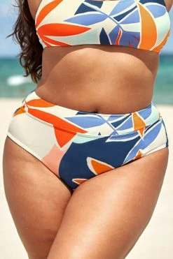 Wholesale π Cupshe Desiree Tropical High Waisted Plus Size π Bikini Bottom π