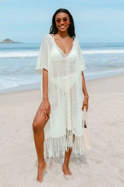 New 🌟 Cupshe Madalynn Fringe Hem Split Cover Up 👏