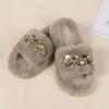 Best Pirce 🛒 Cupshe Brownstone Khaki Fluffy Chain Decor Slippers ✔️