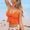 Hot Sale ❤️ Cupshe Cute Orange Twist Tankini 💯
