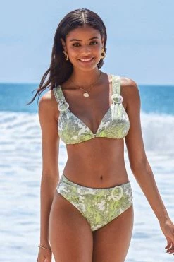 Best reviews of 🎁 Cupshe Malaya Paisley Triangle Buckle Decor 👙 Bikini ✔️