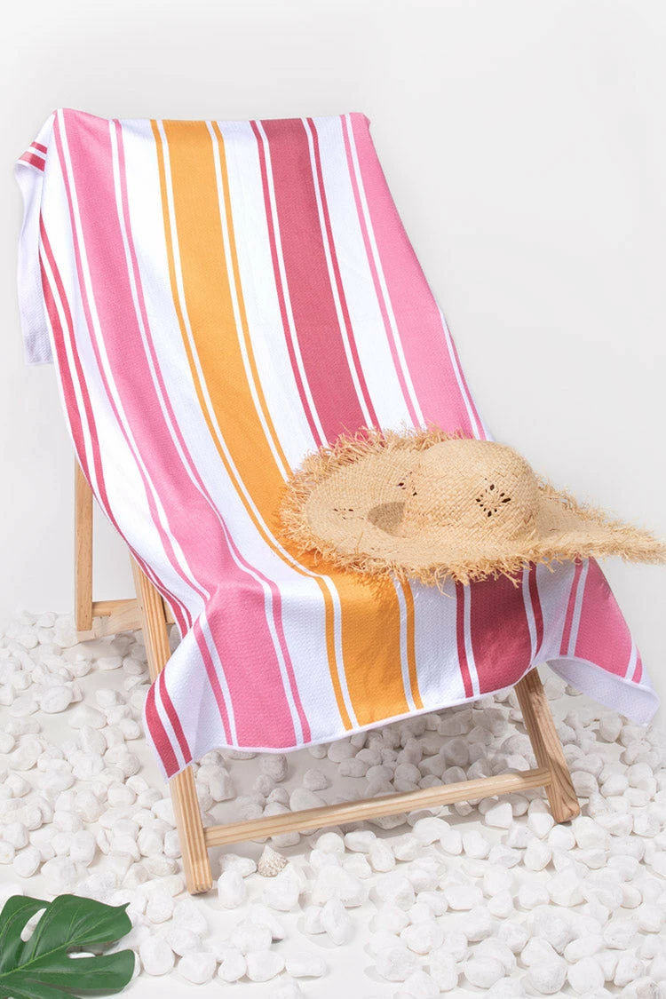 Best Sale π Cupshe Raspberry Creamsicle Striped Beach Blanket βοΈ 2 Best Sale π Cupshe Raspberry Creamsicle Striped Beach Blanket βοΈ - Image 2