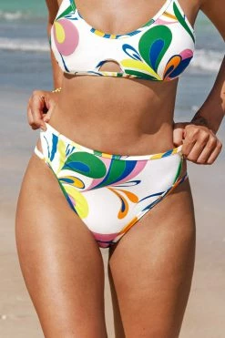 Discount 💯 Cupshe Swirlwind Cutout Cheeky High Leg 👙 Bikini Bottom 🧨