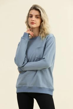 Brand new 🧨 Cupshe Havana Blue Oversized Pullover Sweatshirt 🌟