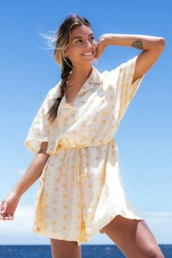 Buy ✔️ Cupshe Anastasia Shell Print Tie Waist Romper 🌟