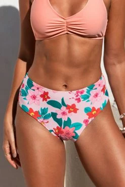 Deals 🔥 Cupshe Dayana Floral Mid Waisted 👙 Bikini Bottom 🤩