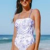 Deals 🌟 Cupshe Marilyn Snakeskin Cut-out One Piece 🩱 Swimsuit ✔️