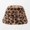 Best Sale 😍 Cupshe Dynamic star Brown Leopard Fluffy Bucket Hat 😀