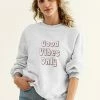 Best deal 🔥 Cupshe Charmed Gray Crewneck Sweatshirt 🎁