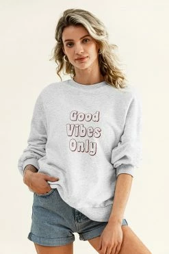 Best deal 🔥 Cupshe Charmed Gray Crewneck Sweatshirt 🎁