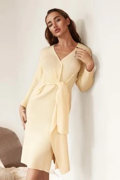 Cheapest 🎉 Cupshe Ericka Plunge Split Tea Length 👗 Dress 😀