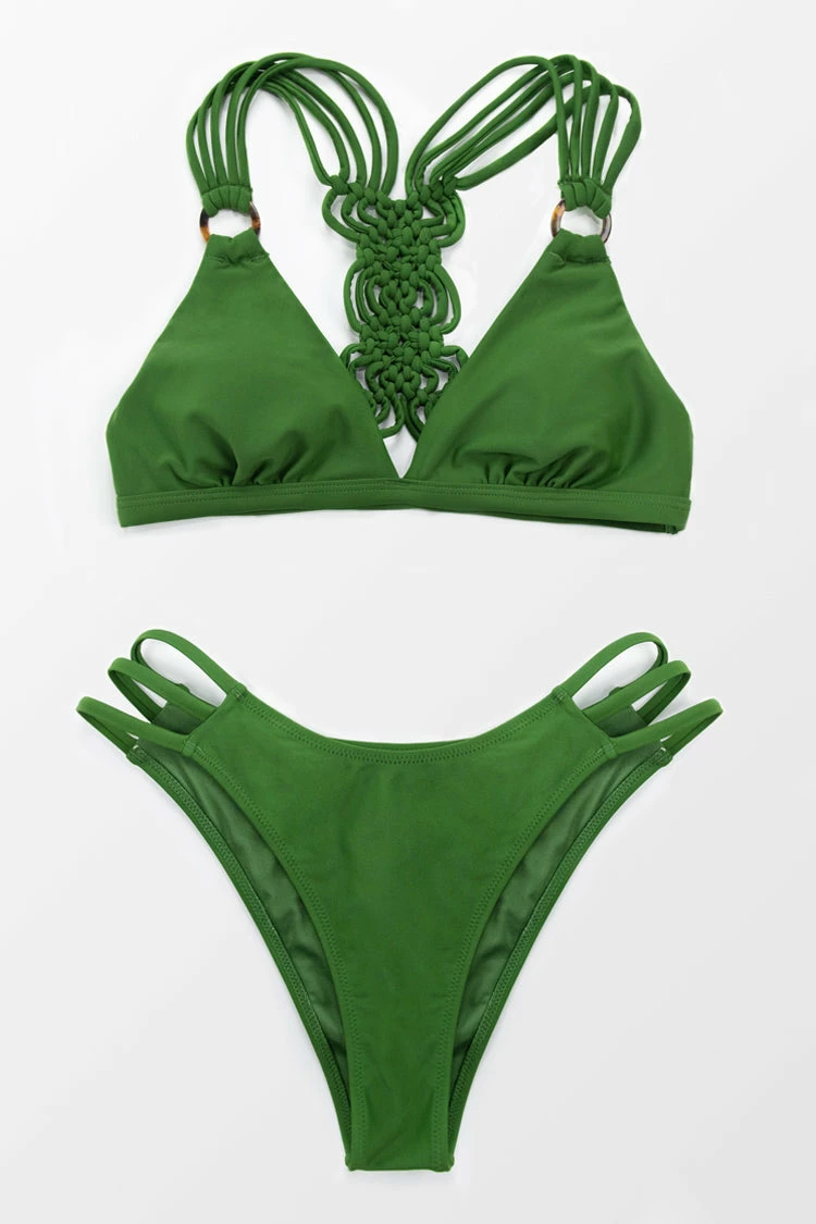 Budget 👍 Cupshe Green Braided Back 👙 Bikini 😀 4 Budget 👍 Cupshe Green Braided Back 👙 Bikini 😀 - Image 4