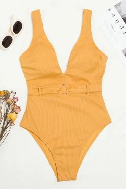 Budget 💯 Cupshe Lizbeth Rib O-ring Belted One Piece 🩱 Swimsuit 😀 -Cupshe Online Shop 1 40e1c9d3 73f2 4a60 95a7 8288ec17797f