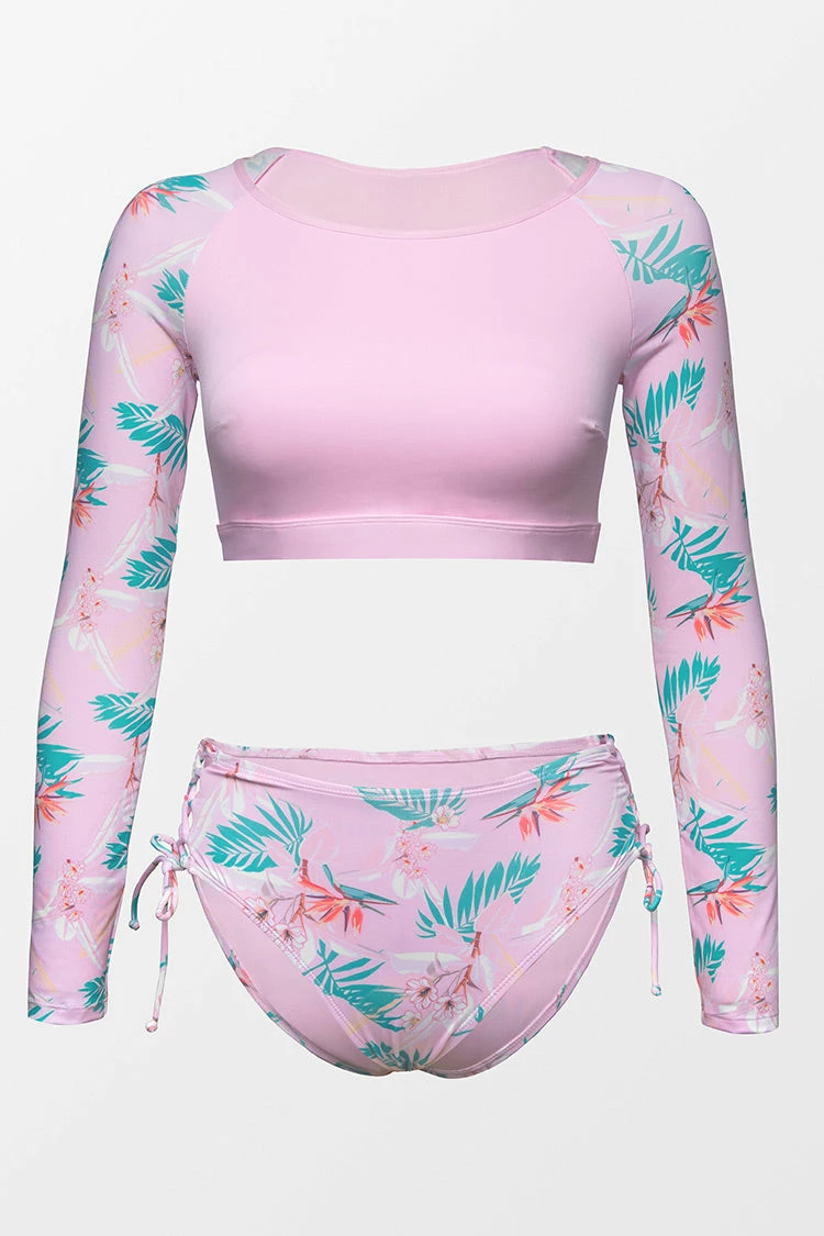 Best Sale ✨ Cupshe Emerson Tropical Long Sleeve Lace-up Tankini 🧨 3 Best Sale ✨ Cupshe Emerson Tropical Long Sleeve Lace-up Tankini 🧨 - Image 3
