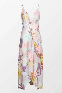 Discount 🎉 Cupshe Liliana Leafy Plunge Unique Hem Maxi Slip 👗 Dress 🔔