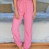 Hot Sale 👏 Cupshe Plume Pink Drawstring Waisted Sweatpants 🔥