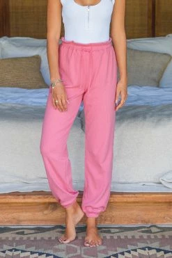 Hot Sale 👏 Cupshe Plume Pink Drawstring Waisted Sweatpants 🔥