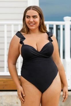 Buy 🔥 Cupshe Serena Black Ruffle Plus Size One Piece 🩱 Swimsuit 🔔 -Cupshe Online Shop 1 4ebf6308 2801 4eb5 80c0 97c6a770e5fc