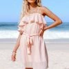 Deals 🤩 Cupshe Clarissa Pink Ruffle Belted 👗 Dress 🔔