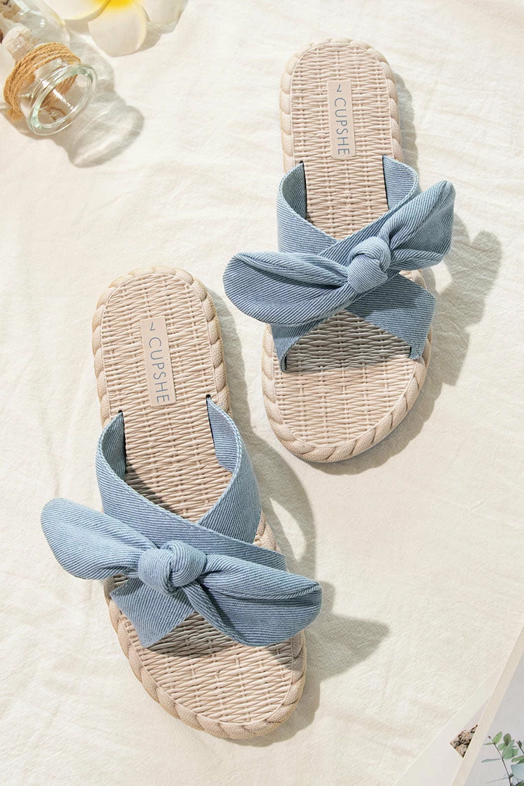Budget β Cupshe Cloverfield Crisscross Bow Knot Slide Sandals π 1 Budget β Cupshe Cloverfield Crisscross Bow Knot Slide Sandals π