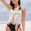 Deals 🔔 Cupshe Cayla Open Front Thin Strap Tassel Crochet Cover Up ❤️