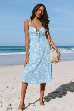 Buy β Cupshe Addilynn Monochrome Print Tie Front Slip π Dress π