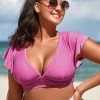 Deals 🎉 Cupshe Tinley Ruffle Sleeve Plus Size 👙 Bikini Top 🤩